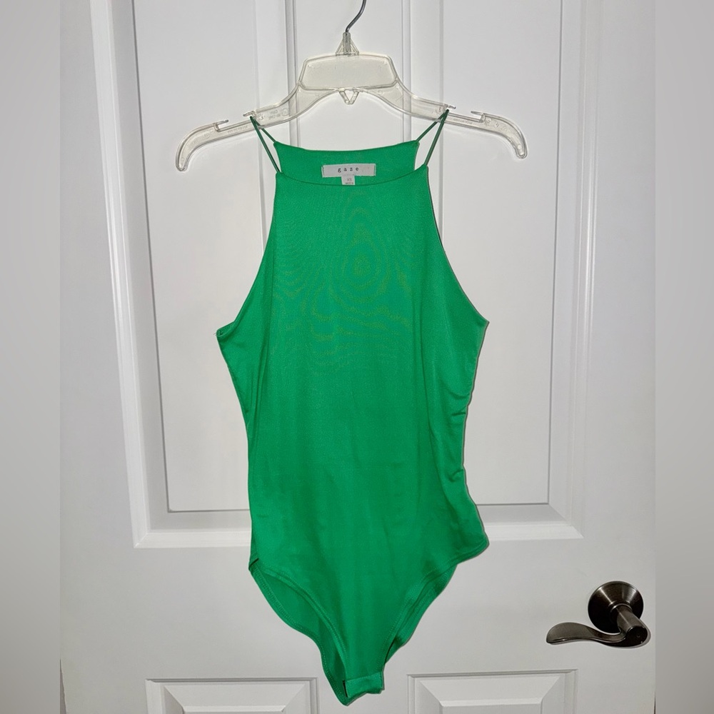 Green High Neck Bodysuit Size XS
